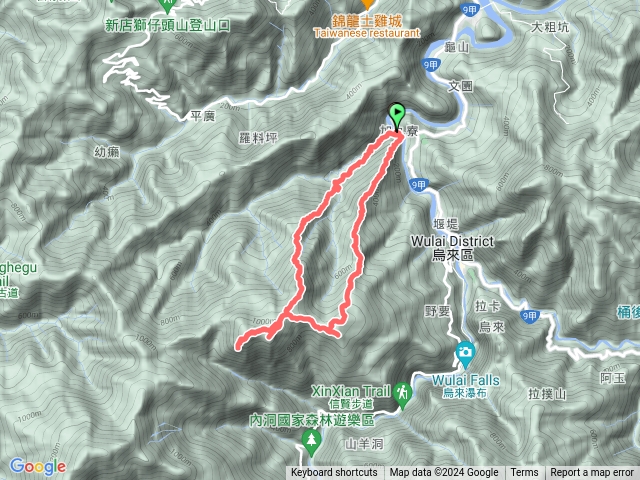 紅河谷上拔刀爾山列6連峰0繞行程預覽圖