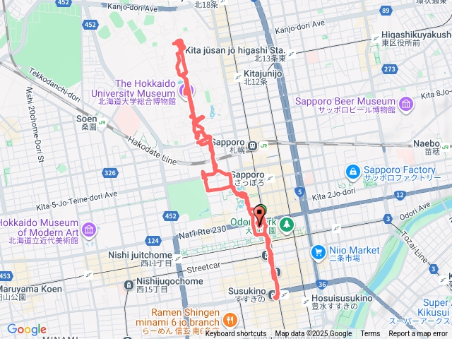 札幌大通到北海道廳舊廳舍、北海道大學