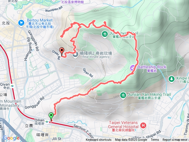 東華公園-軍艦岩-260公尺峰-八頭山-丹鳳山-黃金劇場