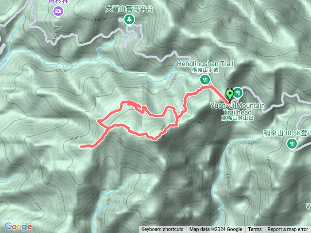 橫嶺山、沙蓮山、笛吹山O型預覽圖