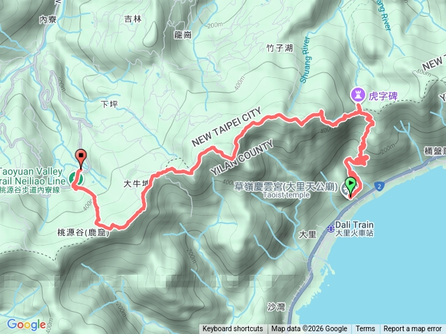 桃源谷步道縱走預覽圖