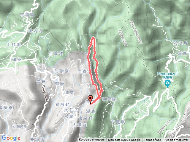 陽明山－瑪礁古道＋內雙溪古道＋坪頂新圳步道o型