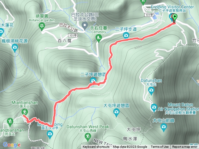 二子坪步道面天山