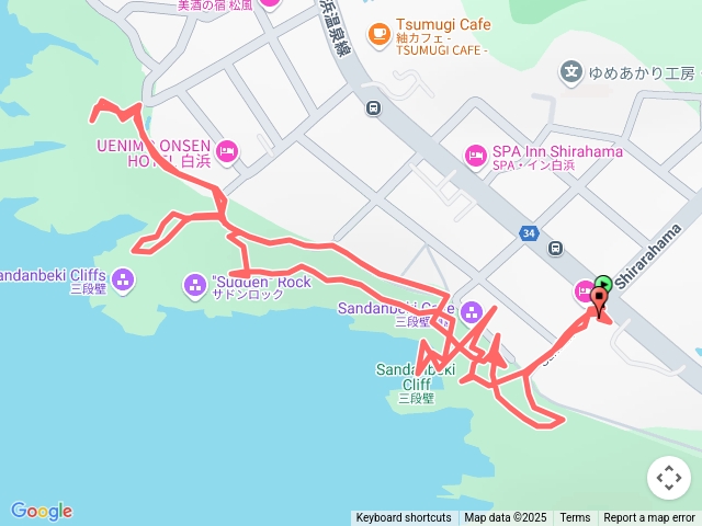 日本和歌山 南紀白濱三景：三段壁