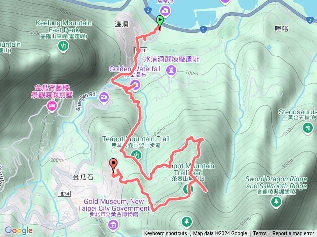 本山六坑無言的山丘黃金瀑布水螺山哈巴狗岩煙囪山復興山