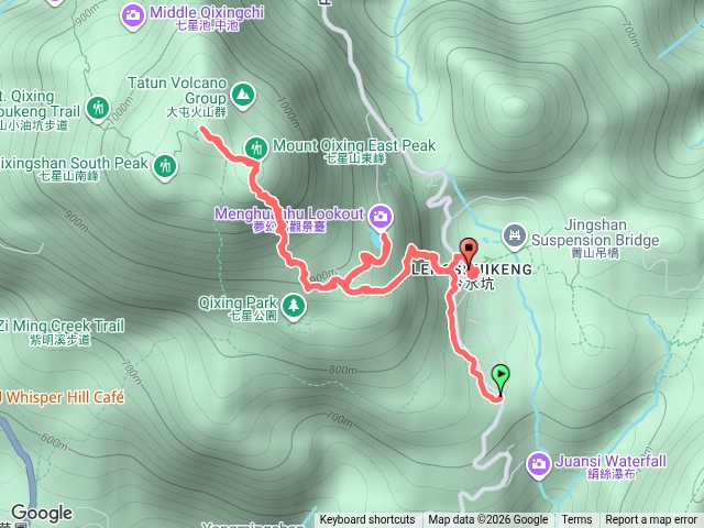 冷水坑-七星山東峰-主峰-夢幻湖-冷水坑預覽圖