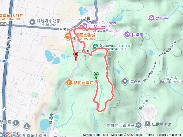 高雄大社 觀音山步道 鹽埕巷登山口－＞觀音山三角點（小百岳預覽圖