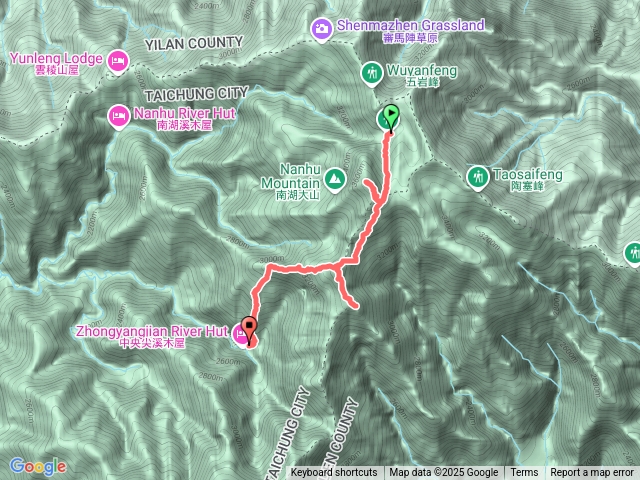 北一段(D4圈谷南峰巴巴山中央尖溪山屋)