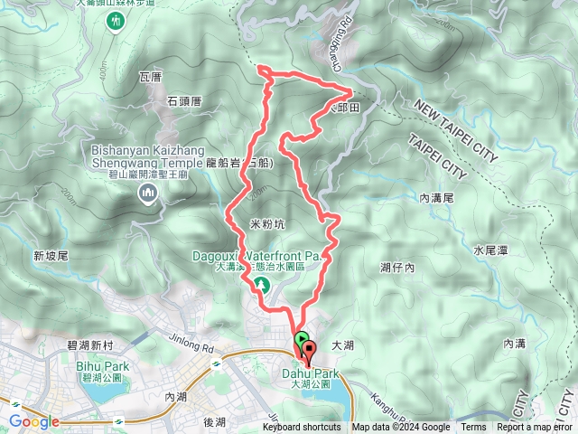 龍船岩-開眼山-白石湖山-大邱田山-消防山-石坎山O繞預覽圖