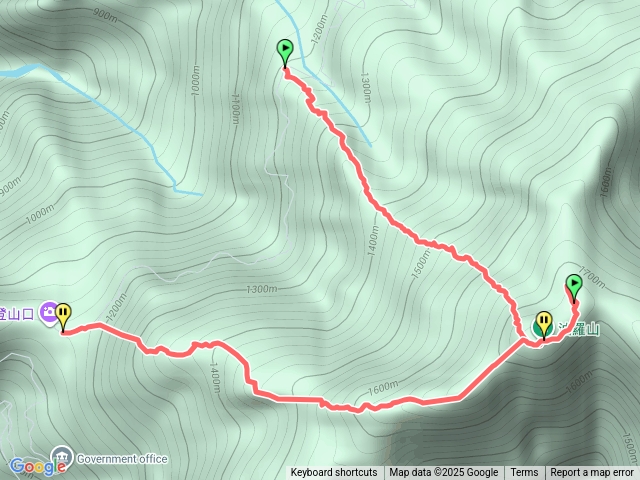 油羅山第二登山口進