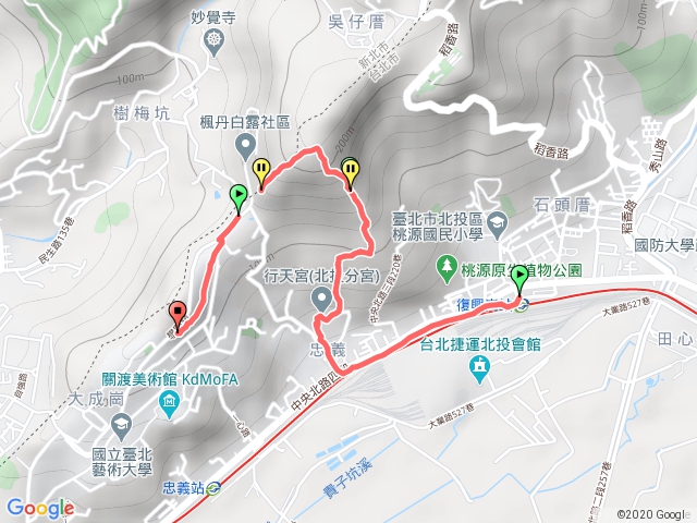 忠義山親山步道下光武山南峰