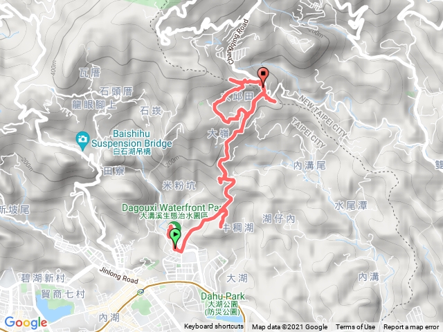 20210711梘頭山東北峰-牛稠湖山-南峰-大邱田山東南峰-主峰-東峰(騎車爬山)