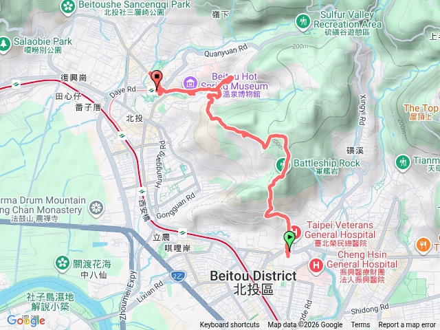 2026.05.19榮總-軍艦岩-丹鳳山步道-地熱谷溫泉-新北投捷運站預覽圖
