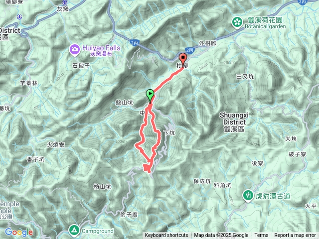 雙溪-中坑古道-大夯瀑布-北豹子廚山-中坑東山-中坑東山尾稜-威惠廟預覽圖