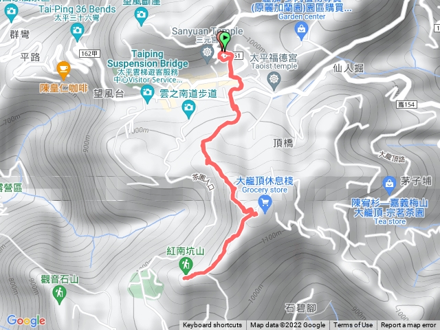 大巃頂山、紅南坑山