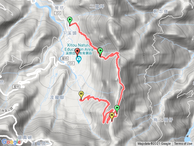 溪頭笫五登山口走北嶺