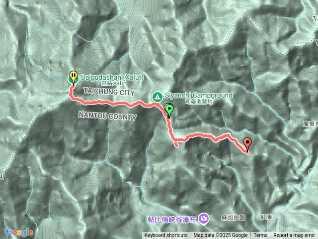 白姑大山原路來回（中間一段沒紀錄到）預覽圖