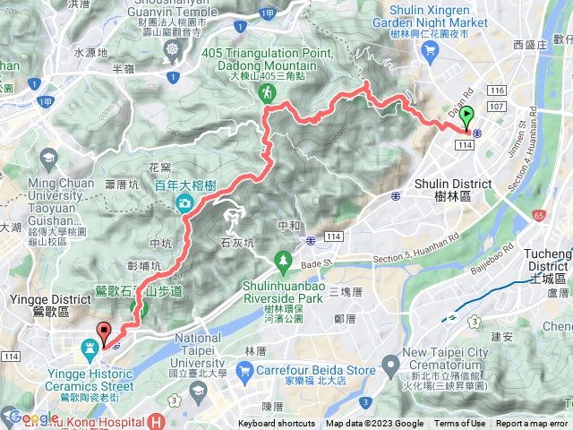 樹林車站-青龍嶺-大棟山-百年榕樹-鶯歌石山-鶯歌車站