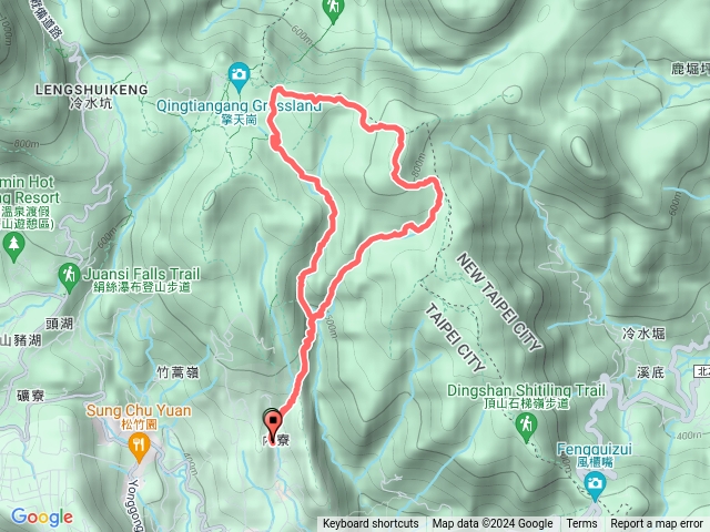 內雙溪古道一圈 (山路上、經擎天崗+石梯嶺、水路下)預覽圖