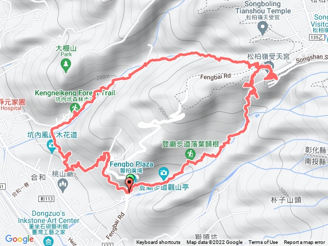 豐柏登廟步道上、坑內坑步道下