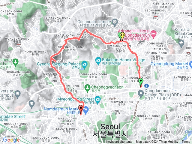 南韓首爾漢陽都城巡城道