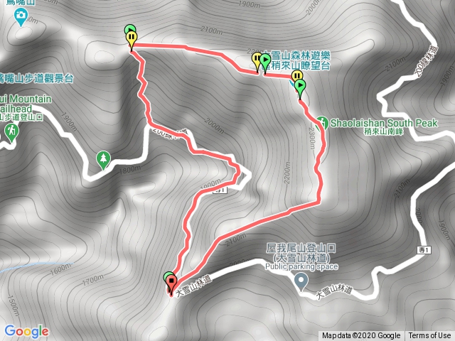 稍來步道賞紅榨槭(大雪山林道28.5K起登)