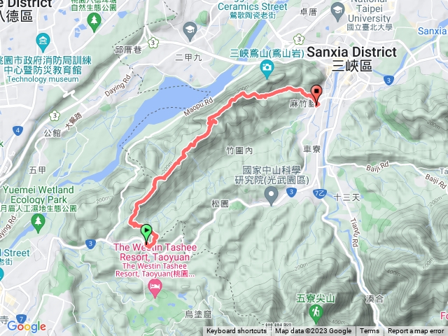 大溪壽山、烏塗窟山(未入)、三峽五十分山、彩壁(未入)、福德坑山(鳶山)、長春嶺、長春園