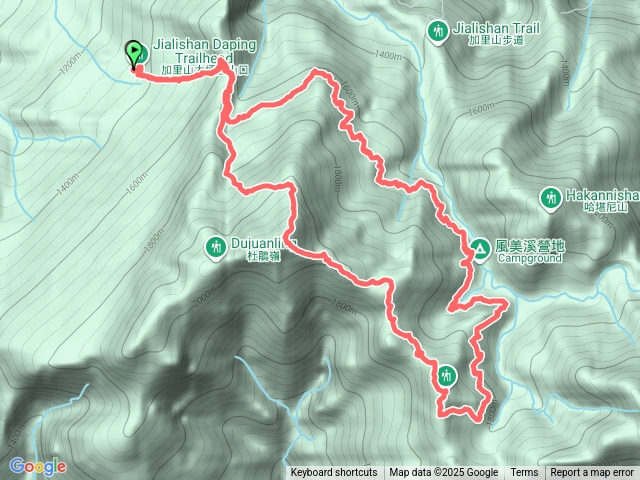 苗栗南庒加里山 鐵道路上東南峰-主峰 O型