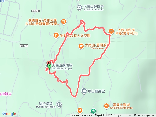 龍湖庵到超峰寺再回龍湖