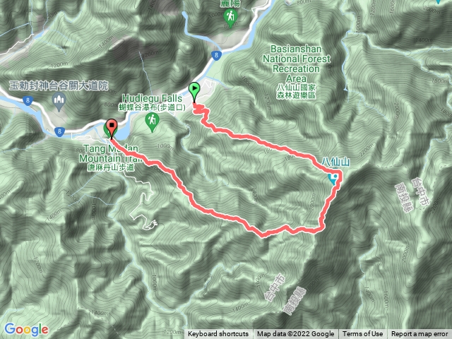 20220227南八唐(南松鶴上八仙山下唐麻丹裡冷登山口)