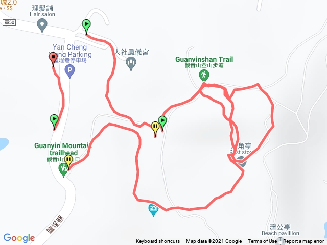 大社觀音山第一次順行