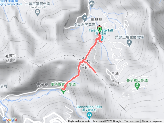 七堵泰安瀑布福興宮旗尾崙