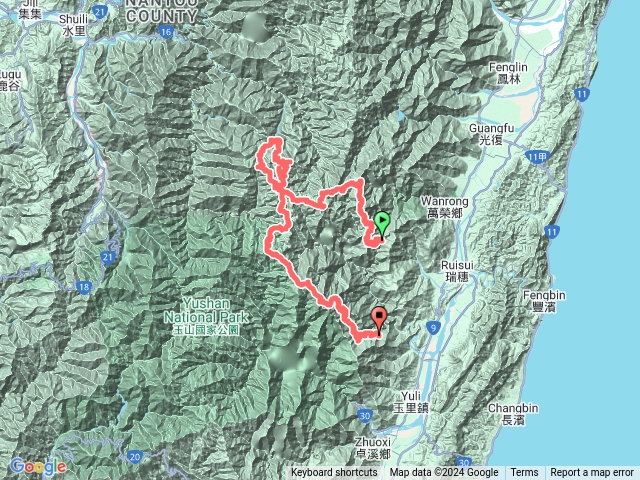 南山馬博迂迴(阿屘那來、丹大東稜、郡北池、丹大溪準襲奪點、水蛭溪、九華瀑布、九華山、小童話世界、裏門山南稜)預覽圖