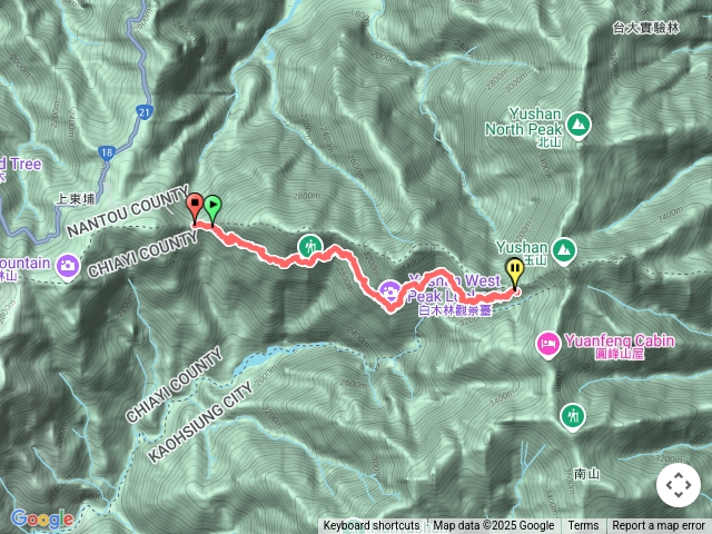玉山登山口至排雲來回