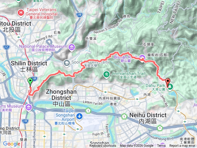 劍潭站-大湖公園站(大縱走第四段,續接第五段末)預覽圖