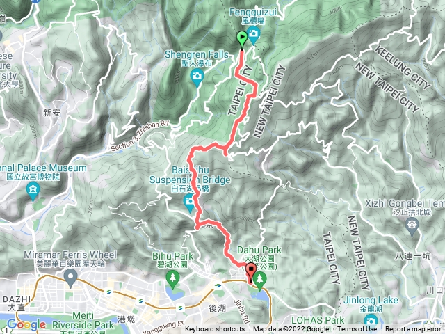 台北大縱走第四段(風櫃嘴-大湖公園站)