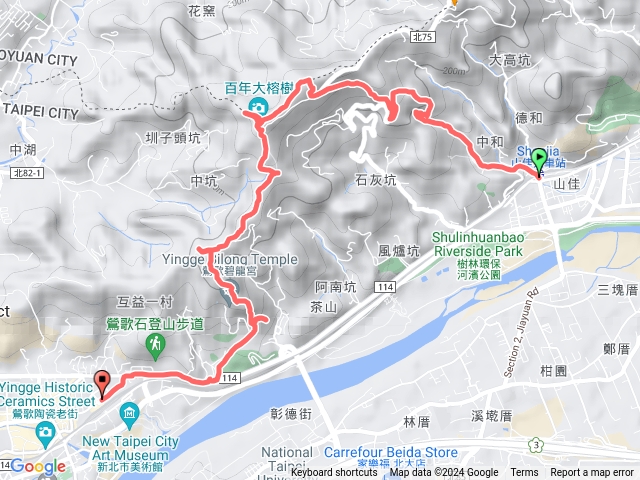 山佳縱走鶯歌10連峰_中坑山>石灰坑東峰>石灰坑山>望湖山>圳頭山>阿南坑山>彰埔坑山>牛灶坑山>龜公山>阿四坑山連走10連峰