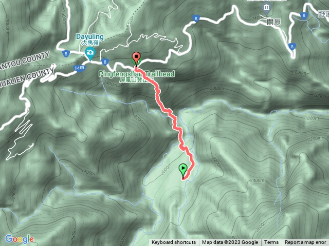 屏風山營區回登山口
