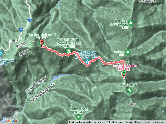2023玉山後四峰三天D3：圓峰山屋～塔塔加登山口