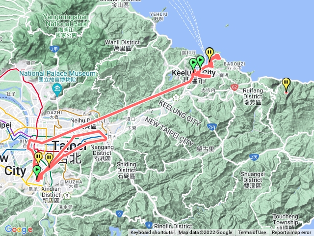 社寮橋.原住民文化廣場.阿根納造船廠.正濱色彩屋.漁會正濱大樓.頂石閣砲台.海軍醫院白色教堂.基隆要塞司令部.校官眷舍.清法戰爭紀念園區.民族英雄墓.海門天險.北白川宮能久親王紀念碑.基隆塔.東岸旅客