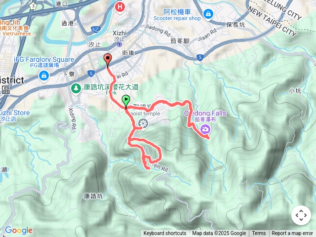 大尖山.秀峰瀑布，茄苳瀑布