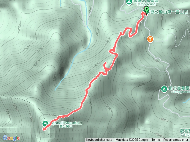 第一登山口上鵝公髻山