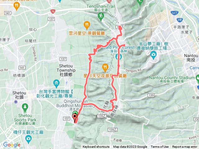 長青自行車道上山湖步道下