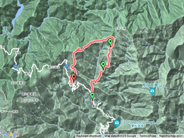 戒茂斯上嘉明湖後，經三叉山、向陽山回嘉明湖遊客中心