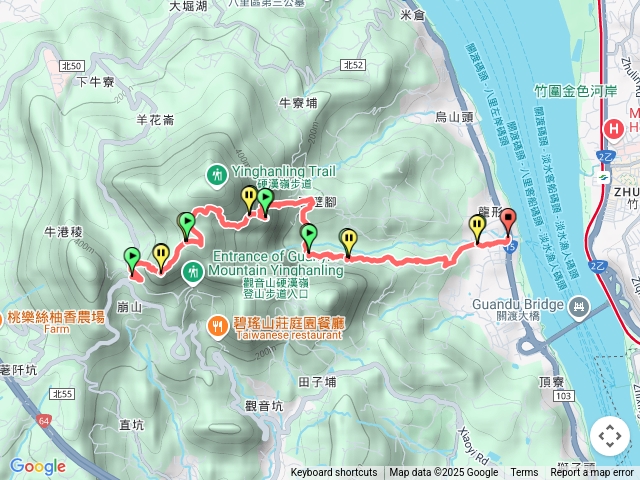 20250629 小鷹尖  開山嶺 硬漢嶺步道 358路 101  北橫二段 旺寮 龍形古道 石壁腳  浣衣場