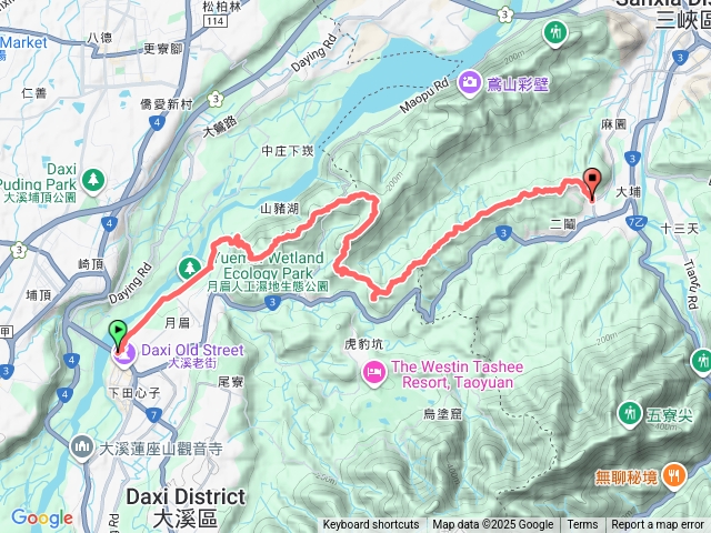 大溪-二鬮縱走（月眉生態園區落羽松+娘子坑山+烏塗窟山+壽山+二鬮山西南峰+二鬮山）預覽圖