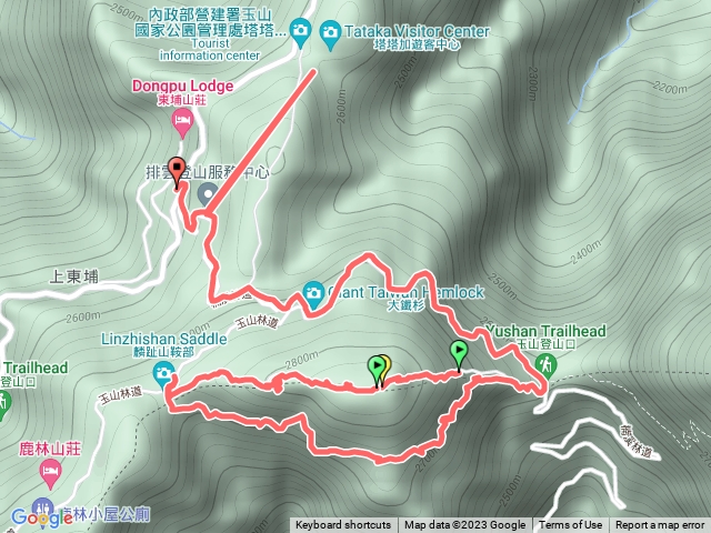 麟趾山-黑森林步道-玉山登山口-上東埔