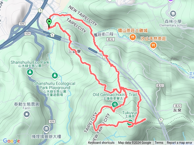 台北大豐山更寮腳山土庫岳山豬湖更寮古道O型預覽圖