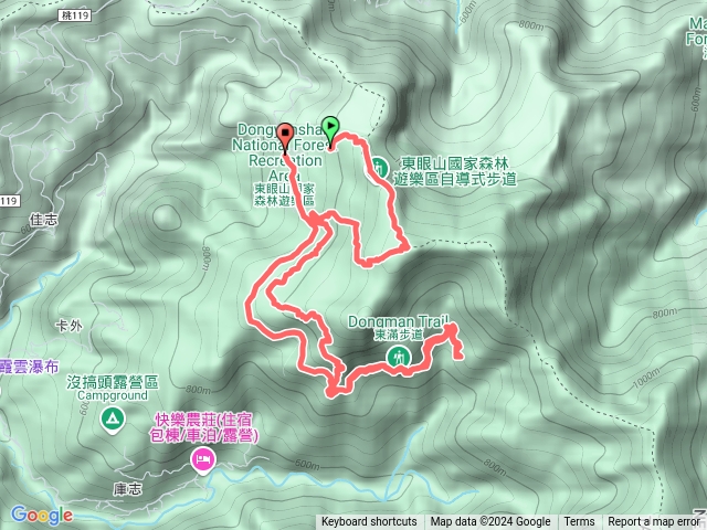 東眼山+親子山峰+東滿步道口