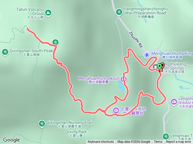 冷水坑-七星山東峰-主峰-夢幻湖-冷水坑預覽圖